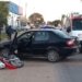 Un motociclista impactó contra un auto en Ruta 11 y resultó herido