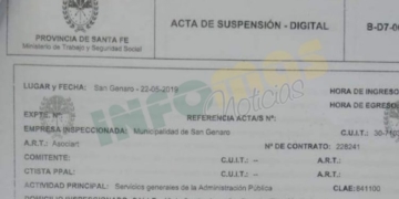 Inspección y suspensión en San Genaro luego de que un empleado municipal se electrocutara