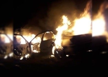 Maciel: un auto ardió en llamas y sus ocupantes escaparon a tiempo