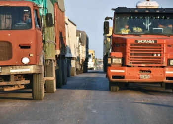 Camionero esperaba para descargar, golpeó a un policía y terminó detenido