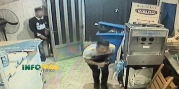 Joven de Oliveros robó en una heladería, quedó filmado y lo detuvieron