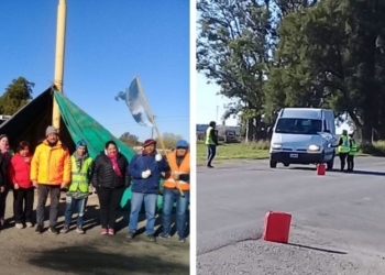 Justicia por Lele: los vecinos volvieron a instalar la carpa en Ruta 65