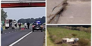Un camionero murió al chocar contra un puente de la autopista