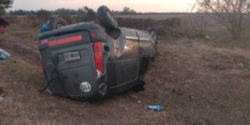 Un vecino de Oliveros volcó sobre Ruta 11
