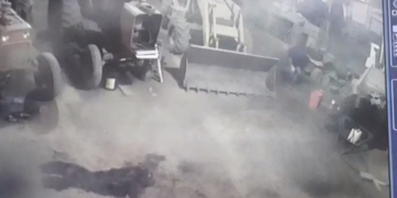 Infraganti: las cámaras detectaron a un ladrón en el galpón comunal de Gaboto