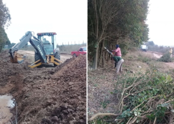 Unen fuerzas: Maciel y Gaboto mejoran juntos los caminos rurales