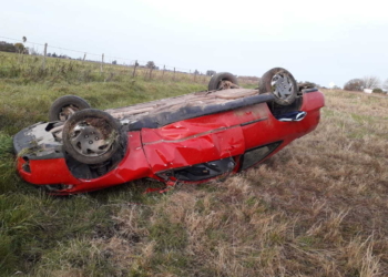 Jóvenes de Maciel y Monje volcaron en la ruta hacia Gaboto