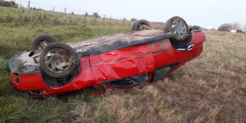 Jóvenes de Maciel y Monje volcaron en la ruta hacia Gaboto