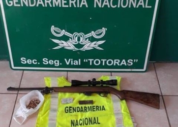 Totoras: detuvieron a un conductor armado sobre Ruta 34