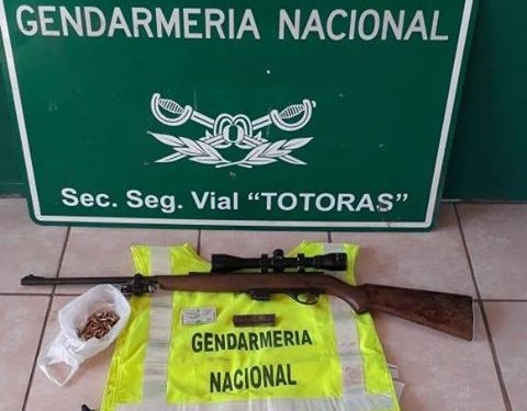 Totoras: detuvieron a un conductor armado sobre Ruta 34