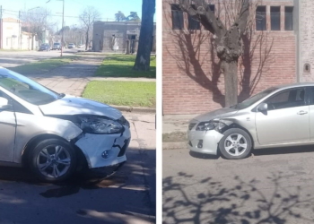 Autos chocadores: otro impacto en uno de los bulevares de Totoras