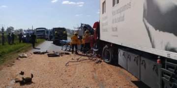 Confirmaron una víctima fatal tras el accidente entre camiones en Ruta 34
