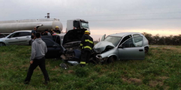 Choque frontal en la Ruta 34 dejó a dos menores heridos