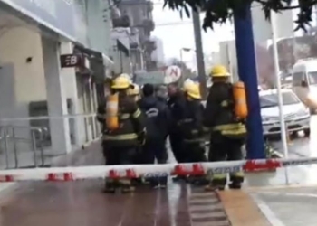 Principio de incendio y evacuación de vecinos en San Lorenzo