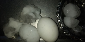 Granizo en Barrancas: grandes piedras despertaron a los vecinos