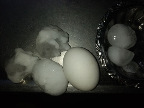 Granizo en Barrancas: grandes piedras despertaron a los vecinos