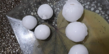 El granizo golpeó en la madrugada a San Genaro y Centeno