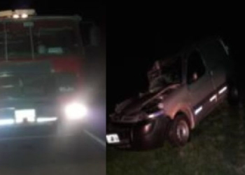 Barrancas: el impacto entre un camión y un utilitario dejó a un hombre herido