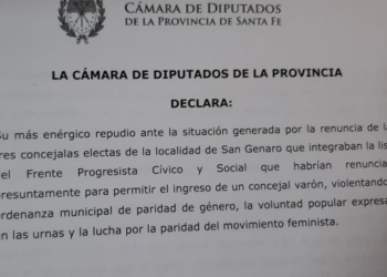 Paridad en San Genaro: Diputados y un centenar de dirigentes repudiaron el episodio