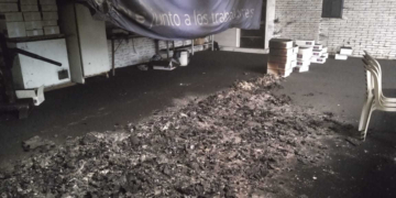Incendiaron intencionalmente la oficina de UPCN en la Colonia de Oliveros