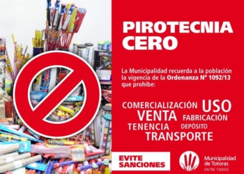 La Municipalidad de Totoras lanzó la campaña de pirotecnia 0 y reflejó sus consecuencias