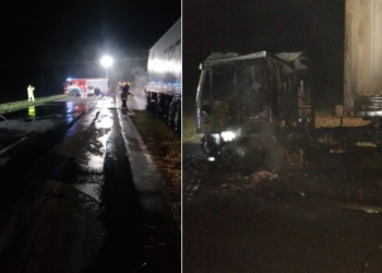 Un camión se incendió sobre Ruta 34 y su cabina quedó destruida