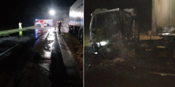 Un camión se incendió sobre Ruta 34 y su cabina quedó destruida