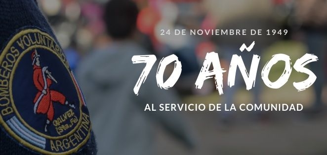Bomberos de Gálvez festejan sus 70 años con toque de sirena, acto y desfile de móviles