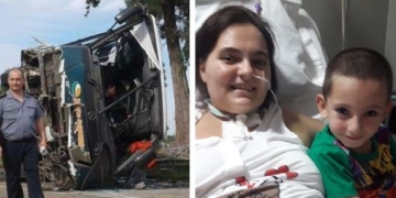 Vuelco del Tata Rápido: mejora la joven de Monje y se reencontró con su hijo