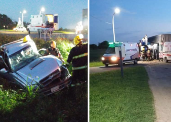 Milagro en Ruta 34: chocaron un camioneta y un camión