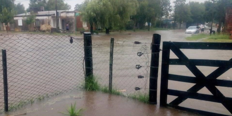 San Genaro bajo agua: cayeron 100 milímetros en poco más de media hora