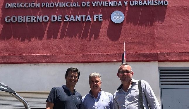 San Genaro y Gessler gestionaron viviendas junto al Senador Leo Diana
