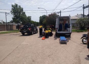 Una mujer herida luego de un accidente en San Genaro
