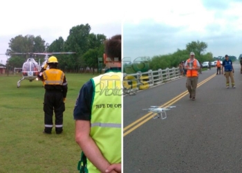 Buscan a Brandon con helicóptero y drones sobre el arroyo de Díaz