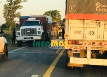 Impresionante vuelco de un camión en Ruta 91: hay demoras