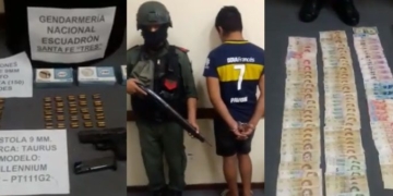 Detuvieron a un joven en un kiosco de drogas de la región con armas y municiones