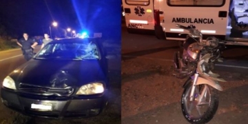 Tres menores en moto sufrieron traumatismo de cráneo al chocar en Ruta 11