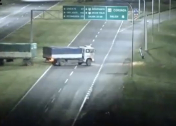 Peligrosa maniobra de un camionero en autopista fue filmada y sancionada