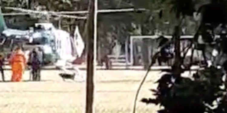 Un joven cayó por la barranca y fue trasladado en helicóptero