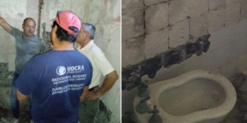 Comenzaron a reconstruir el baño por el cual se reclamaba en el SAMCo Maciel