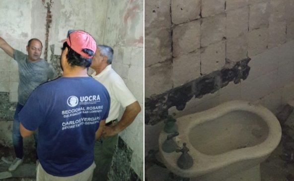 Comenzaron a reconstruir el baño por el cual se reclamaba en el SAMCo Maciel