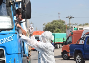 Timbúes: detectaron un camionero con 39 grados de temperatura camino al puerto