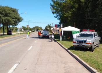 Centralizaron los ingresos a Serodino por Ruta 91 y controlan a los automovilistas