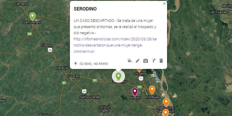 El mapa interactivo de coronavirus en la región