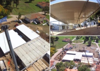 En fotos: así avanza la construcción del hospital para Covid-19 en la región