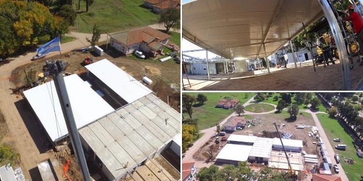 En fotos: así avanza la construcción del hospital para Covid-19 en la región