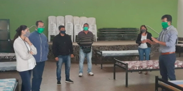 Diana visitó el centro de aislamiento en Maciel y pidió: «Cumplan la cuarentena»