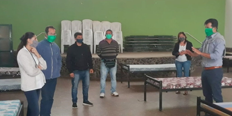 Diana visitó el centro de aislamiento en Maciel y pidió: «Cumplan la cuarentena»