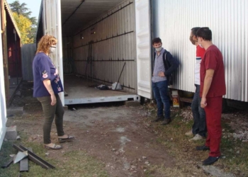 Lanatti visitó el avance de obras para ampliar el SAMCo de Totoras