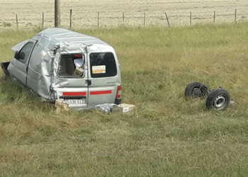 Totoras: perdió el control sobre ruta 34 y terminó contra un campo